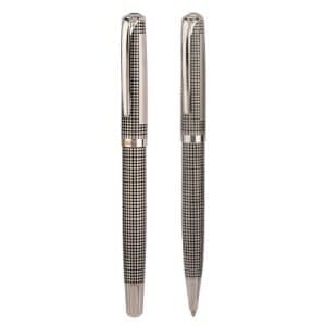 Wallstreet Metal Ballpoint Pen and Rollerball Set