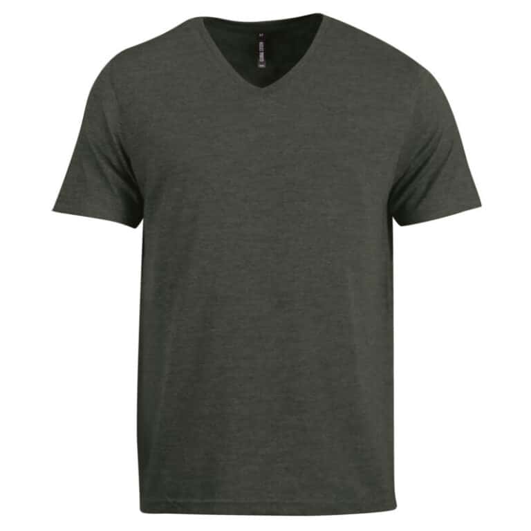 140G Urban Lifestyle V-Neck T-Shirt - Army Green Melange