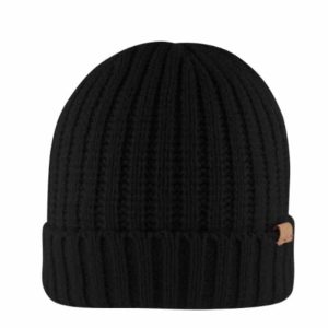 B2200 - Rib Knit Cuffed Beanie - Charcoal