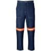 Cast Premium 100% Cotton Denim Pants – Reflective Legs – Orange Tape