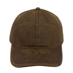 Dual Tone Oil Skin 6 Panel Cap - Olive