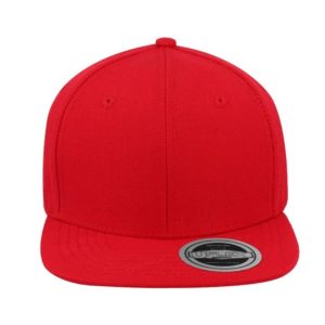 KU15606 Youth Uflex Snapback Flat Peak Cap - Red