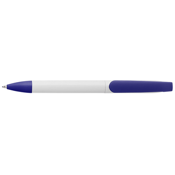Twist Action Ballpoint Pen With White Barrel