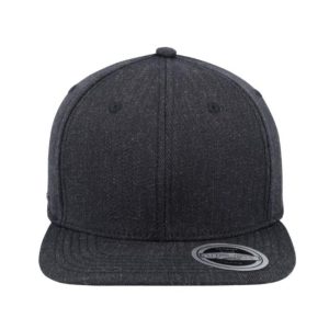 U15604 -Uflex 6P Flat Peak Fitted - Black,Extra Extra Lar