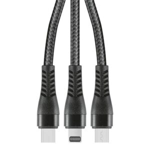 1.2M 3-In-1 Charger Cable Allum Alloy And Braiding