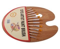 12-Piece Artist Paint Brushes – Pallet’set