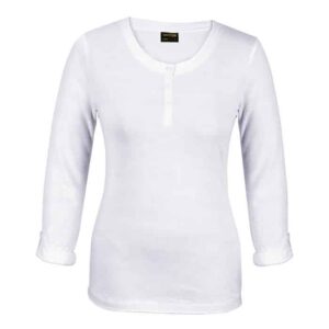 145g Henley Long Sleeve T-Shirt Ladies