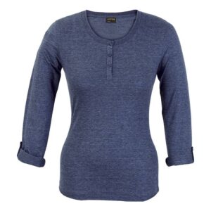 145g Henley Long Sleeve T-Shirt Ladies