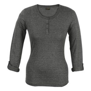 145g Henley Long Sleeve T-Shirt Ladies