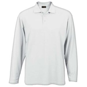 175g Pique Knit Long Sleeve Golfer Mens