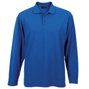 175g Pique Knit Long Sleeve Golfer Mens