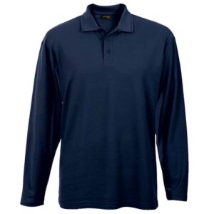 175g Pique Knit Long Sleeve Golfer Mens