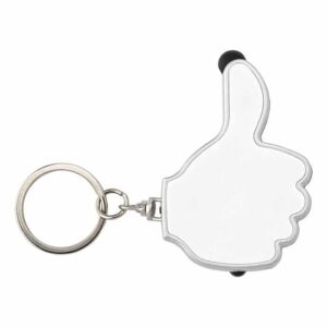 3 in 1 Thumbs Up Keychain with Stylus and LED Light