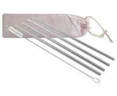 5-Piece Stainless Steel Straws with Pipe Cleaner