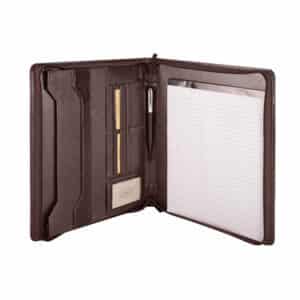 A4 Adpel Leather Zipped Folder