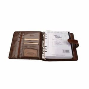 A5 Genuine Leather Organiser with Tab Closure