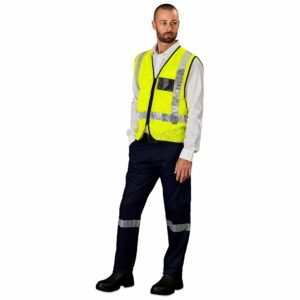 Airport Hi-viz Reflective Full Zip Vest