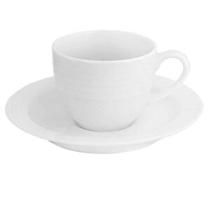Arctic White Espresso Stackable Cup And Saucer 100Ml
