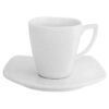 Arctic White Sqaure Espresso Cup And Saucer