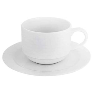 Arctic White Stackable Cup And Saucer 220Ml
