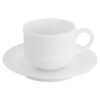 Arctic White Stackable Espresso Cup And Saucer 100Ml