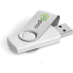 Axis Gyro White Flash Drive – 32GB