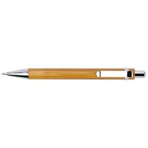 Bamboo Ballpoint Pen with Metal Trims