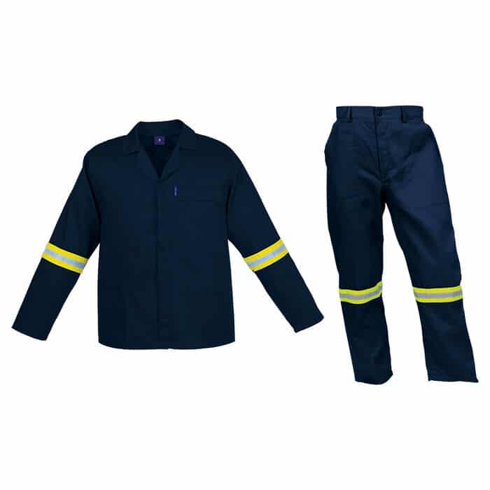 Barron Budget Poly Cotton Conti Suit with Reflective