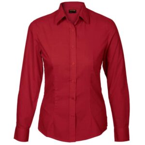 Basic Poly Cotton Blouse Long Sleeve Ladies