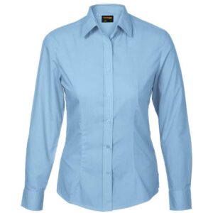 Basic Poly Cotton Blouse Long Sleeve Ladies