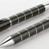 Brass Ballpoint Pen with Chrome and Carbon Fibre Barrel