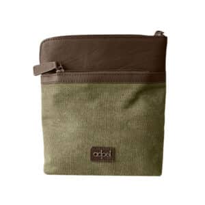 Canvas and Leather Crossbody Bag