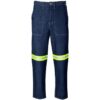 Cast Premium 100% Cotton Denim Pants – Reflective Legs – Yellow Tape