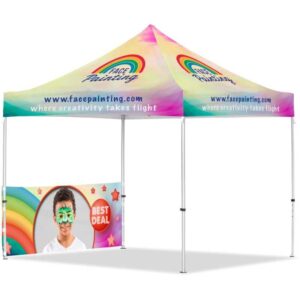 Coated Steel Sublimated Gazebo 3m x 3m – 1 Half-Wall Skin