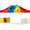 Coated Steel Sublimated Gazebo 4.5m x 3m – 2 Short Half-Wall Skins