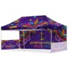 Coated Steel Sublimated Gazebo 6m x 3m – 1 Long Full-Wall Skin – 2 Short Half-Wall Skins