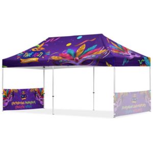 Coated Steel Sublimated Gazebo 6m x 3m – 2 Short Half-Wall Skins