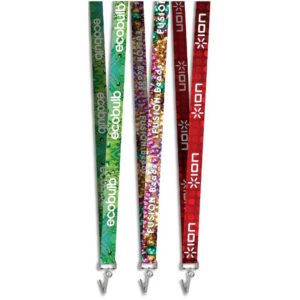 Crocodile Clip Double -Sided Sublimation Satin Lanyard