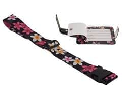 Floral Luggage Strap & Tag