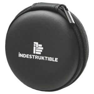 IND Aux Earphone with mic in round PU case