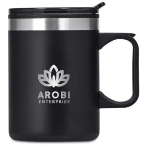Kooshty Angelo Stainless Steel & Plastic Double-Wall Mug – 360ml