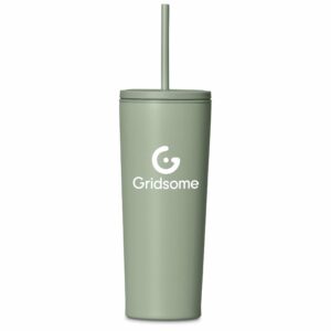 Kooshty Concorde Stainless Steel & Plastic Double-Wall Tumbler & Straw – 720ml