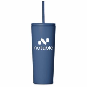 Kooshty Concorde Stainless Steel & Plastic Double-Wall Tumbler & Straw – 720ml