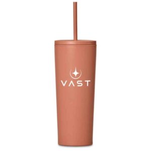 Kooshty Concorde Stainless Steel & Plastic Double-Wall Tumbler & Straw – 720ml