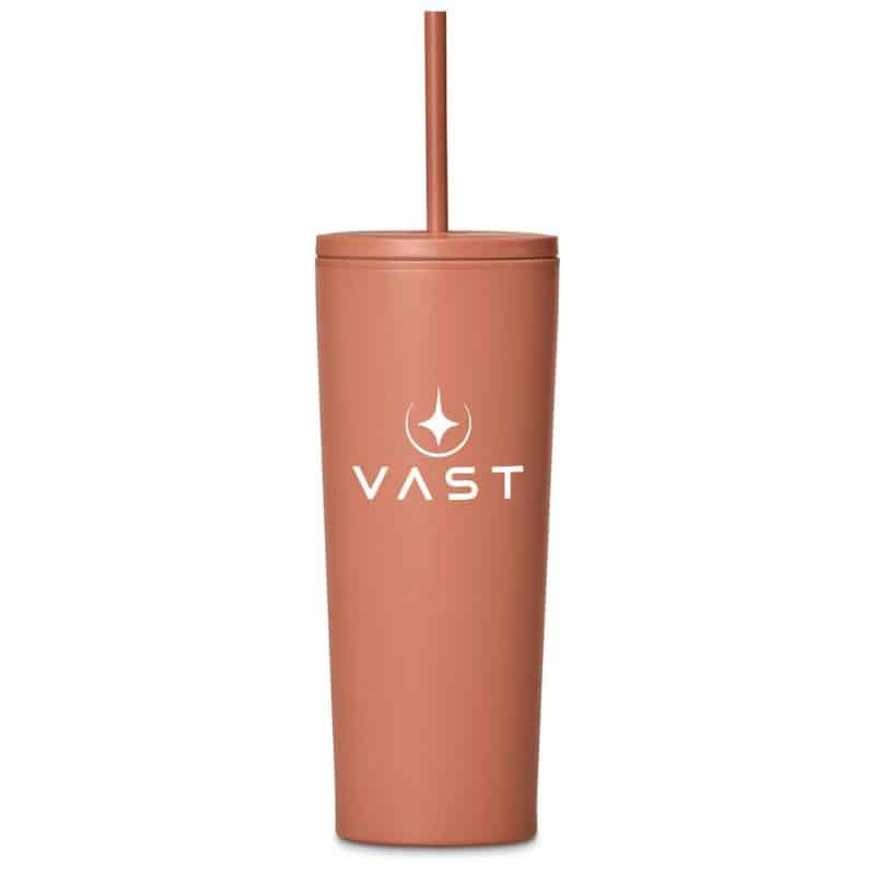 Kooshty Concorde Stainless Steel & Plastic Double-Wall Tumbler & Straw – 720ml