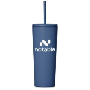Kooshty Concorde Stainless Steel & Plastic Double-Wall Tumbler & Straw – 720ml