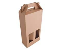 Kraft Double 750ml Wine Bottle Gift Box