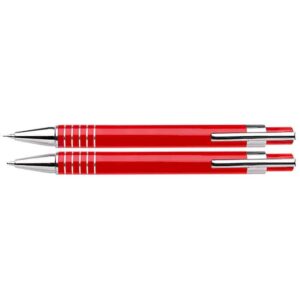 Lacquered Barrel Matching Ballpoint Pen and Clutch Pencil Se