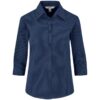 Ladies 3/4 Sleeve Micro Check Shirt