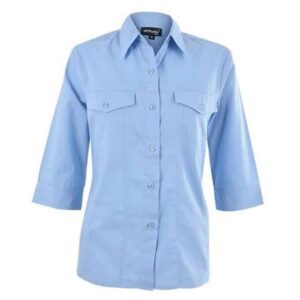 Ladies 3/4 Sleeve Sally Casual Shirt – Sky Blue